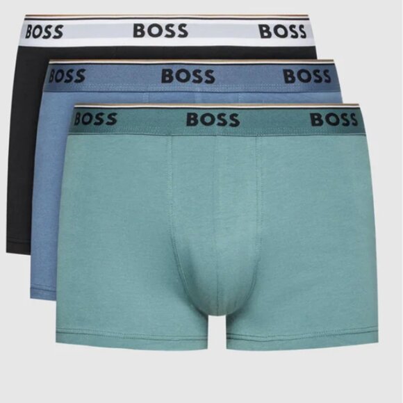 BOSS Mens Boxer Briefs Large 3-Pack Trunk Boxer Cotton Stretch Logo NWOB - Picture 2 of 5
